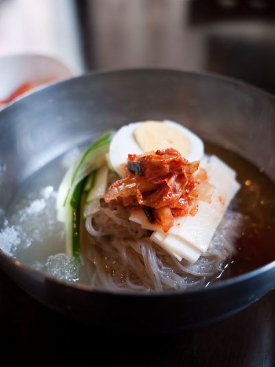 韓国家庭料理　チヂミ　冷麺