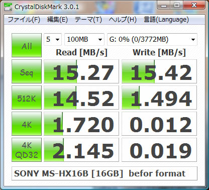 SONY MS-HX16B [16GB] befor format