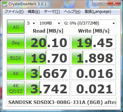 SANDISK SDSDX3-008G-J31A(8GB)befor format