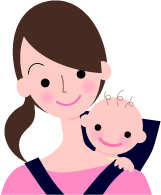 山田聖子のイラストブログ ママと赤ちゃん 赤ちゃんおんぶの無料イラスト素材