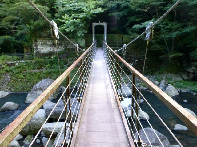 堂ヶ島渓谷の吊橋5