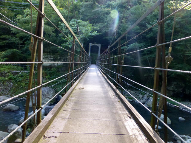 堂ヶ島渓谷の吊橋6