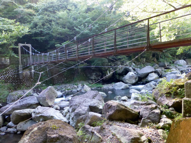 堂ヶ島渓谷の吊橋8