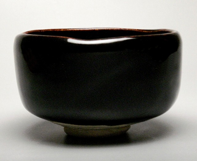 黒釉茶碗 ６代 高橋 道八 - 茶道具通販 釧路 末広屋の商品写真