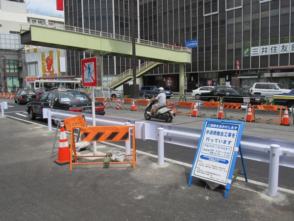 7月末で撤去された武蔵小金井駅北口の歩道橋
